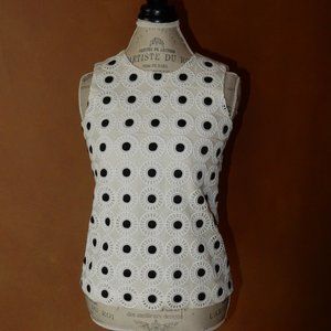 J. Crew Sleeveless Cotton Embroidery Top